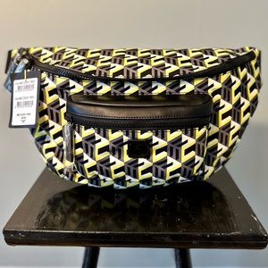 MCM Cubic Logo Nylon Belt Bag - Yellow